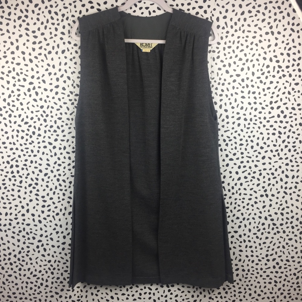 Vintage Koret of California Long Gray Vest Size 10